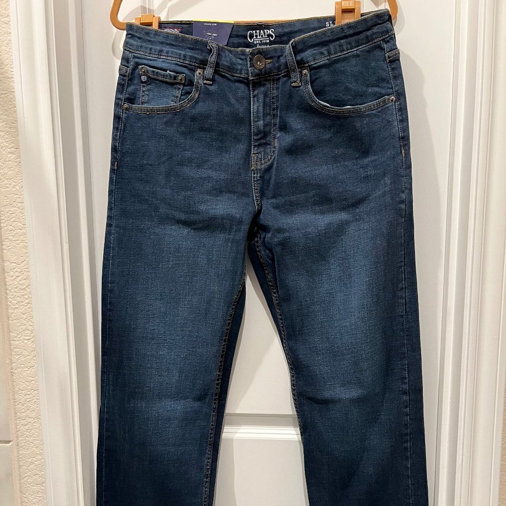 Chaps Men's Slim Straight Fit Freedom Stretch Jeans Size 32 x 32